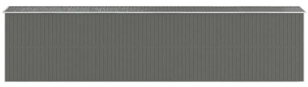 vidaXL Αποθήκη Κήπου Ανοιχτό γκρι 192x855x223 εκ. Γαλβανισμένο Ατσάλι