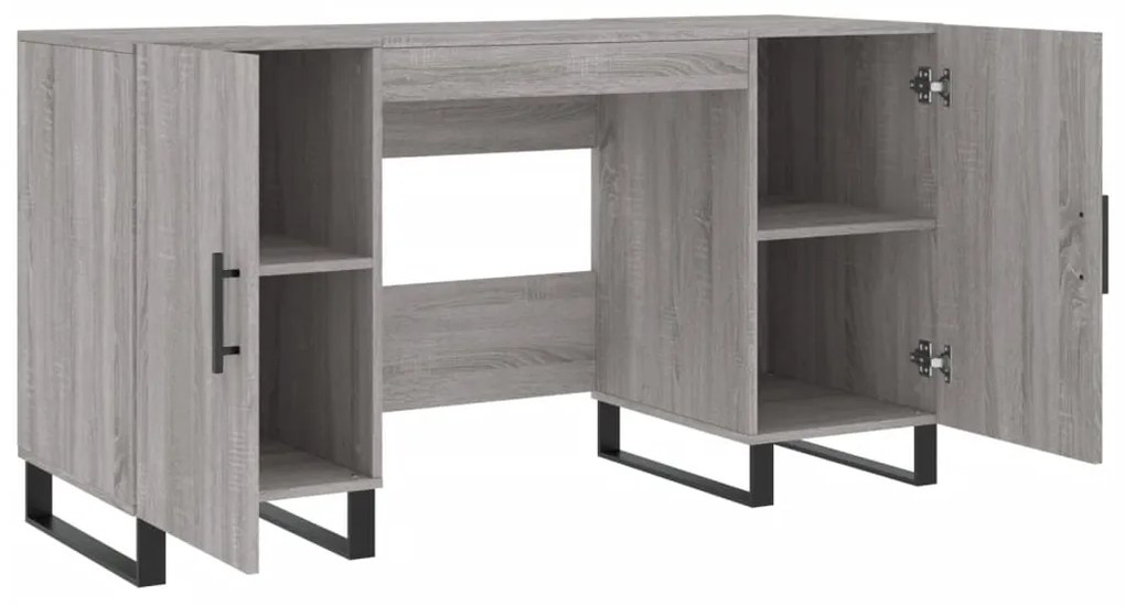 vidaXL Γραφείο Γκρι Sonoma 140 x 50 x 75 εκ. από Επεξεργασμένο Ξύλο
