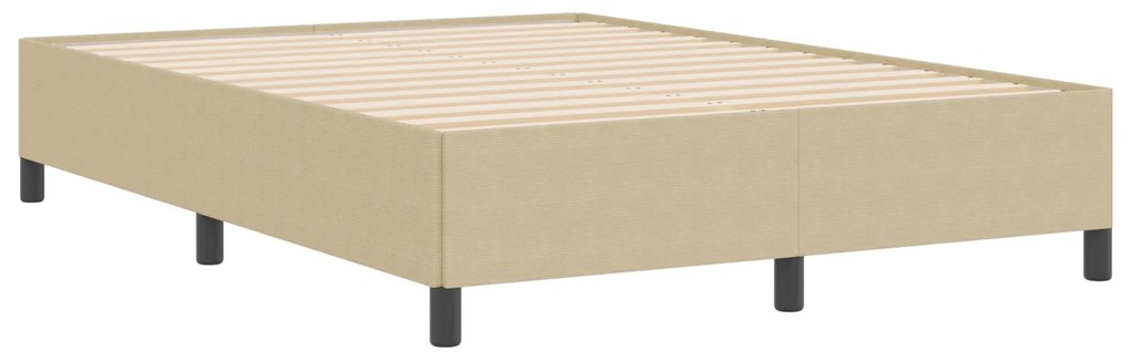 vidaXL Κρεβάτι Φωτεινό Πράσινο Γκρι 140x200 εκ από Υφασμάτινη Κόρντουρα