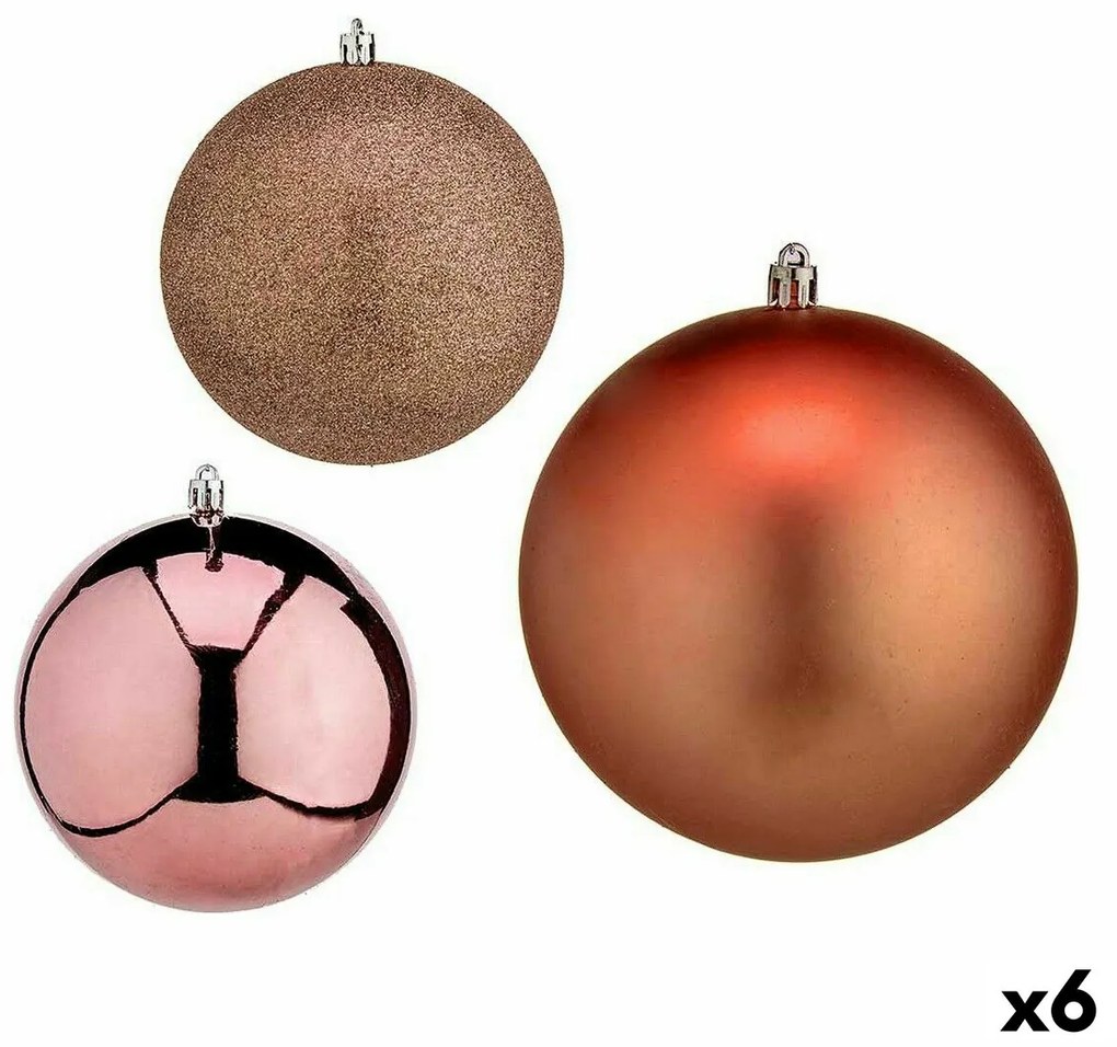 Σετ Χριστουγεννιάτικες Μπάλες Krist+ Χαλκός Πλαστική ύλη (x6)