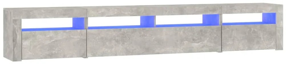 vidaXL Έπιπλο Τηλεόρασης με LED Γκρι Σκυροδέματος 240 x 35 x 40 εκ.