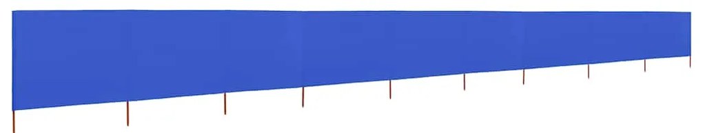 vidaXL Προστατευτικό Αέρα με 9 Πάνελ Αζούρ Μπλε 1200x80 εκ. Υφασμάτινο