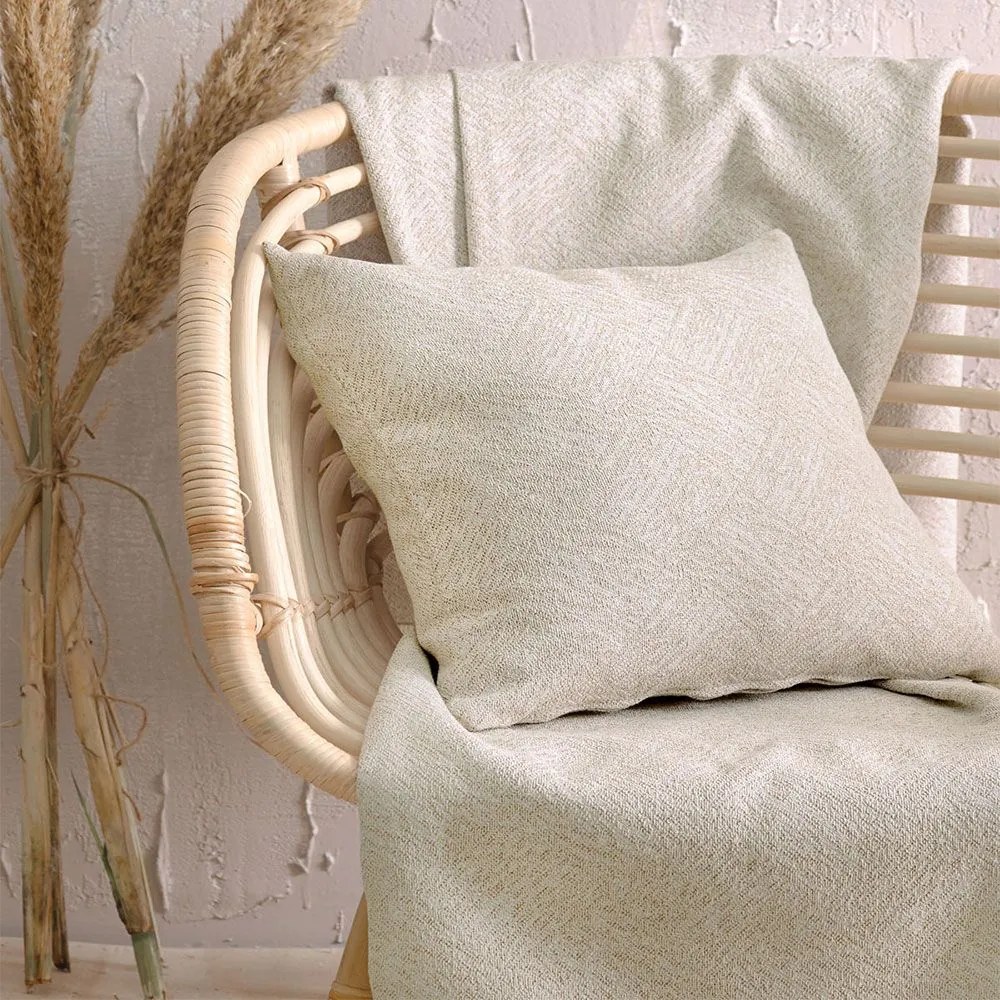 Μαξιλαροθήκη Διακοσμητική Cadence Light Beige Ρυθμός 40Χ40 Cotton-Polyester