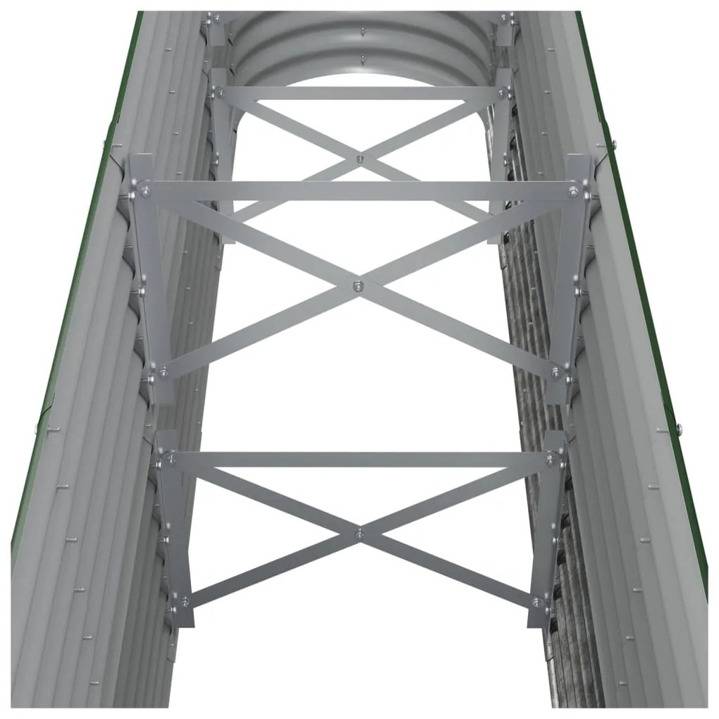 vidaXL Ζαρντινιέρα Πράσινη 260x40x68 εκ Γαλβανισμένος χάλυβας