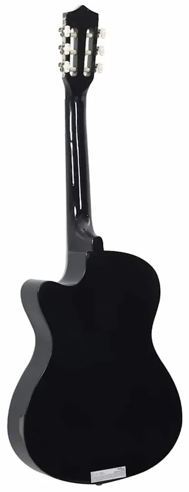 vidaXL Κιθάρα Western Classical Cutaway με 6 Χορδές Μαύρη 38&quot;