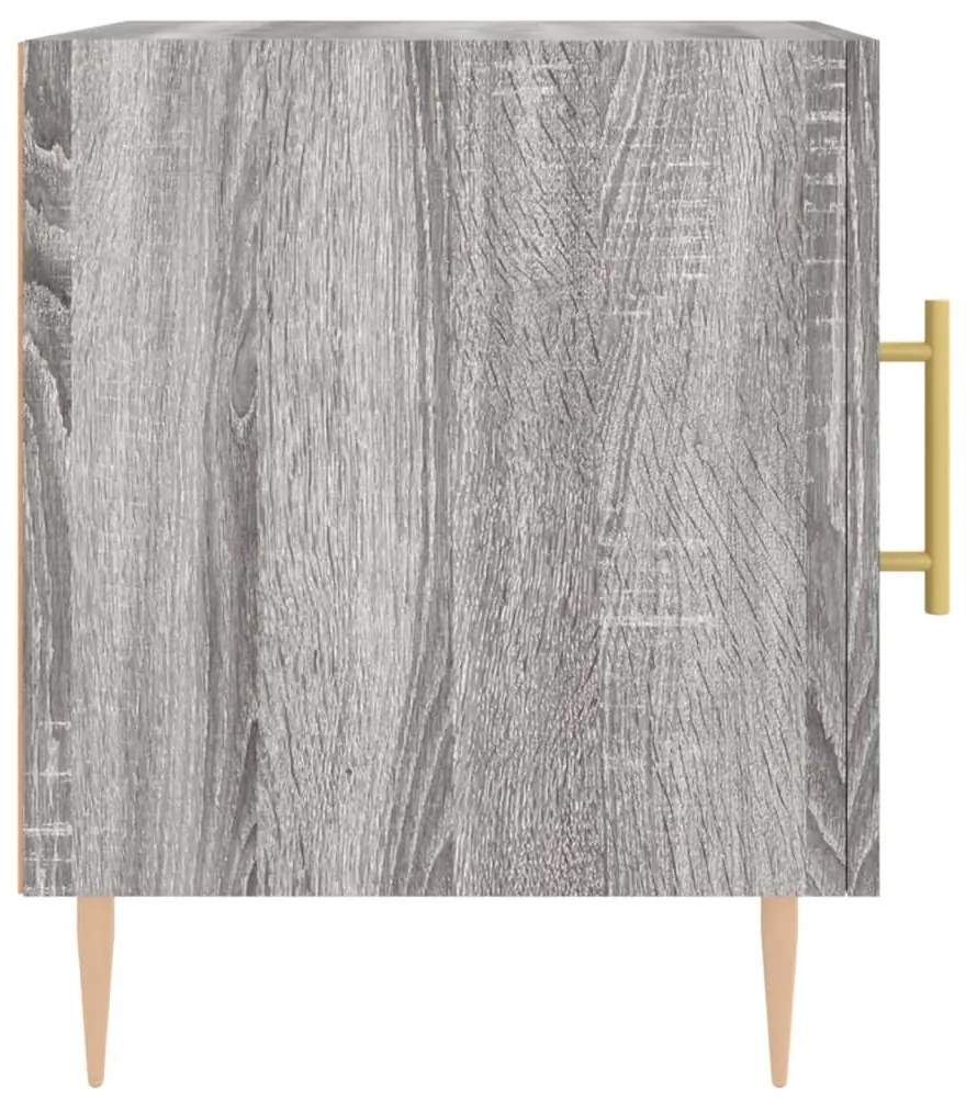 vidaXL Κομοδίνο Γκρι Sonoma 40 x 40 x 50 εκ. από Επεξεργασμένο Ξύλο