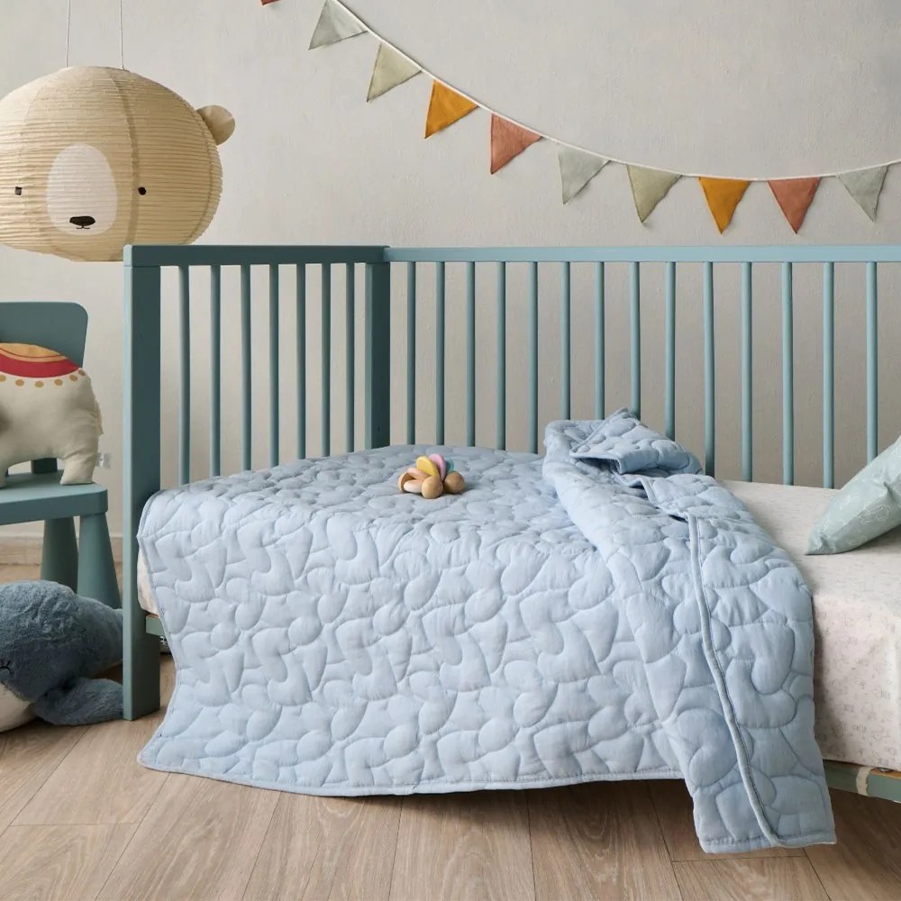 Κουβερλί Βρεφικό Imani 19 Blue Kentia 110x140cm Microfiber-Polyester