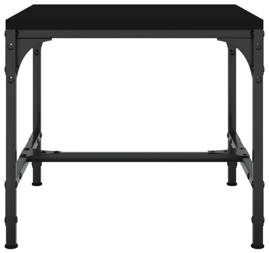 Βοηθητικό Τραπέζι Μαύρο 40 x 40 x 35 εκ. από Επεξεργασμένο Ξύλο - Μαύρο