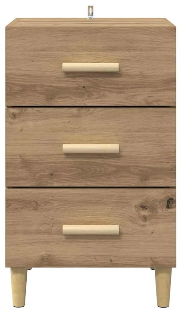 vidaXL Κομοδίνο artisan δρυς 40 x 40 x 66 εκ Επεξεργασμένο ξύλο