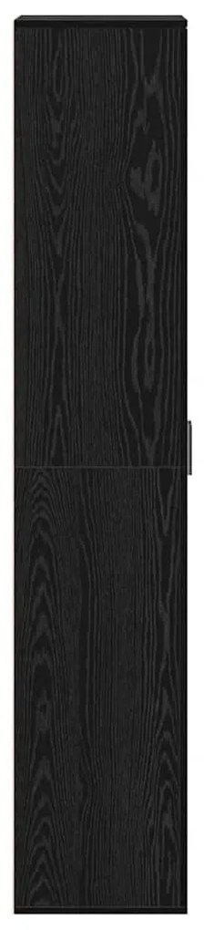 vidaXL Highboard Μαύρη δρυς 60 x 35 x 180 εκατοστά Επεξεργασμένο ξύλο