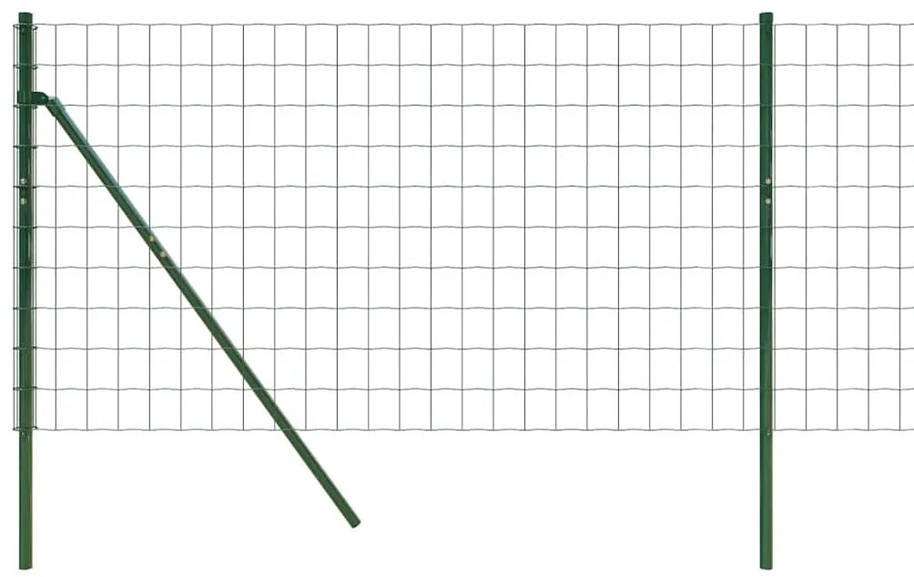 vidaXL Συρματόπλεγμα Περίφραξης Πράσινο 0,8x25 μ. Γαλβανισμένο Ατσάλι