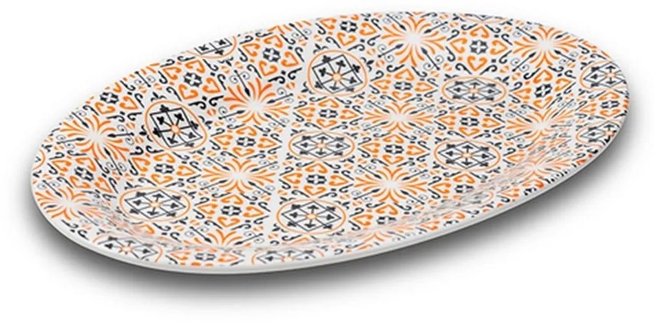 Πιατέλα Πορσελάνινη Οβάλ Maiolica Orange 10-099-137 35Χ24Cm White Nava Porcelain