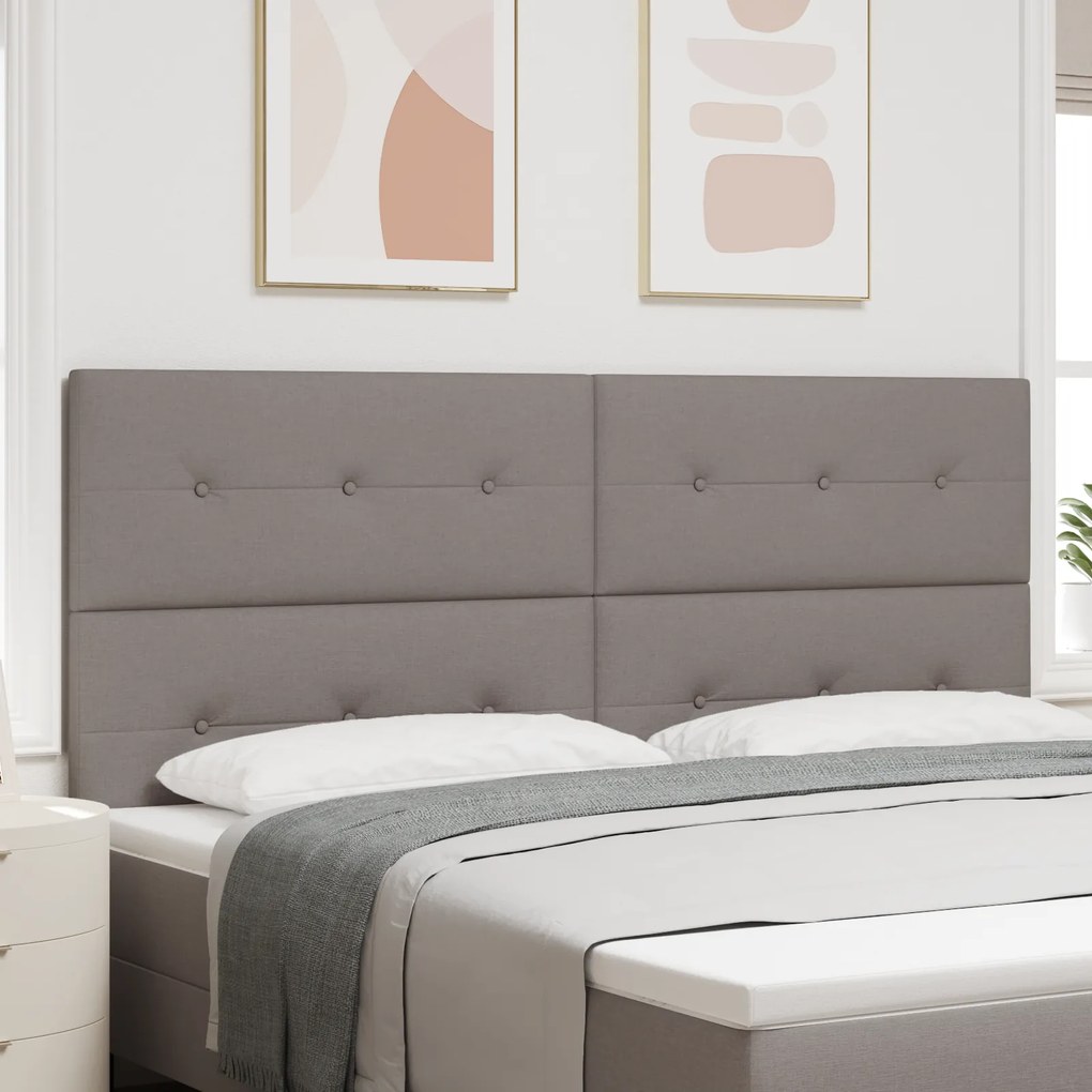vidaXL Κεφαλάρι Ρυθμιζόμενο Ύψος με κεφαλάρι Taupe 200 cm ύφασμα