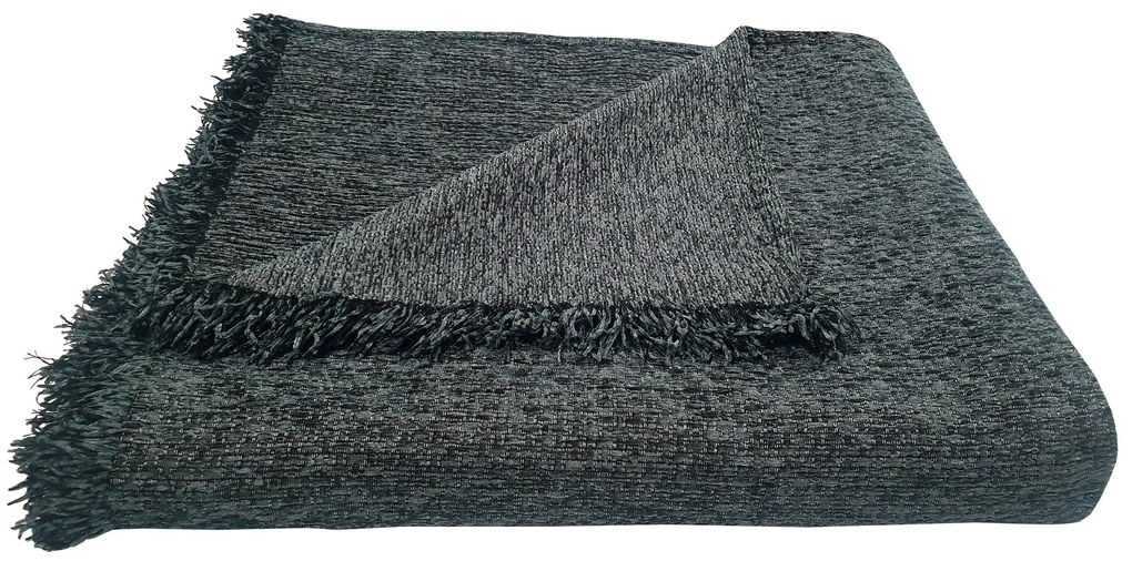 Ριχτάρι Acrylic-Polycotton Πολυθρόνας 180x180εκ. Σενίλ Ψάθα Sky Grey Komvos Home 7045512-12