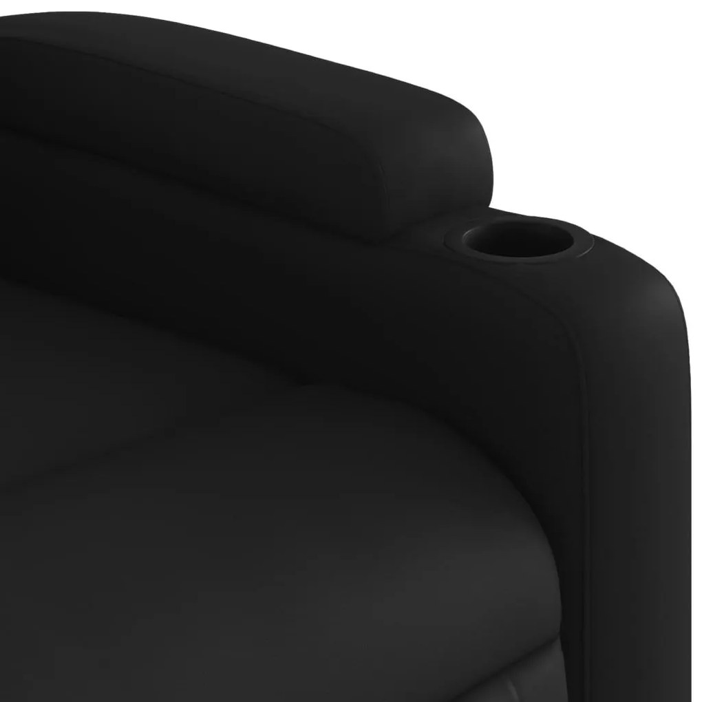Πολυθρόνα Ανακλινόμενη Μαύρη από Συνθετικό Δέρμα - Μαύρο