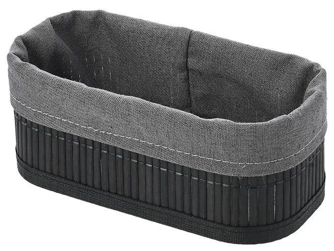 Καλάθι Αποθήκευσης (19.5x10x8) Estia Bamboo Essentials Black 02-19679