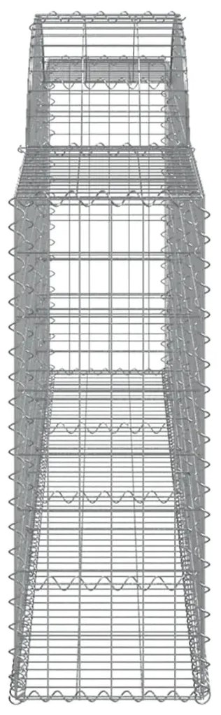 Συρματοκιβώτια Τοξωτά 30 τεμ. 300x30x80/100 εκ. Γαλβαν. Ατσάλι - Ασήμι