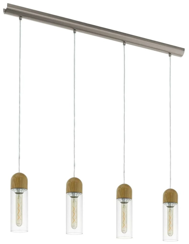 Φωτιστικό Οροφής Led Zacharo 1 96945 Brown Eglo Metal, Glass
