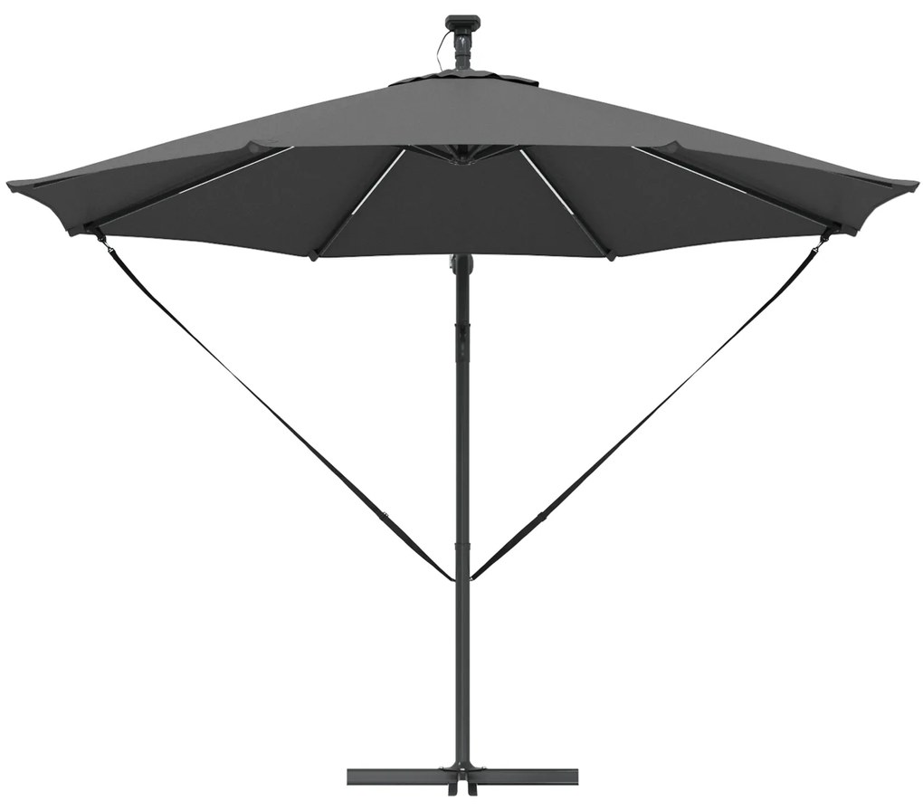 vidaXL Ομπρέλα Cantilever Banana Ανθρακί 294 x 294 x 248 cm