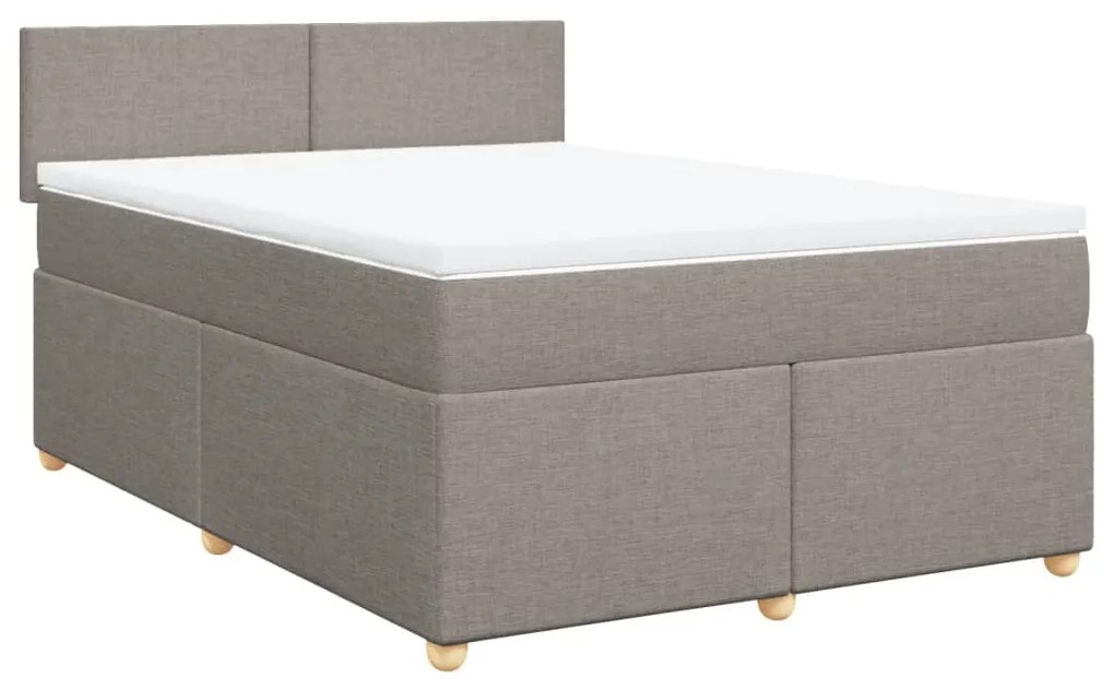 ΚΡΕΒΑΤΙ BOXSPRING ΜΕ ΣΤΡΩΜΑ TAUPE 140X200 ΕΚ. ΥΦΑΣΜΑΤΙΝΟ 3286700