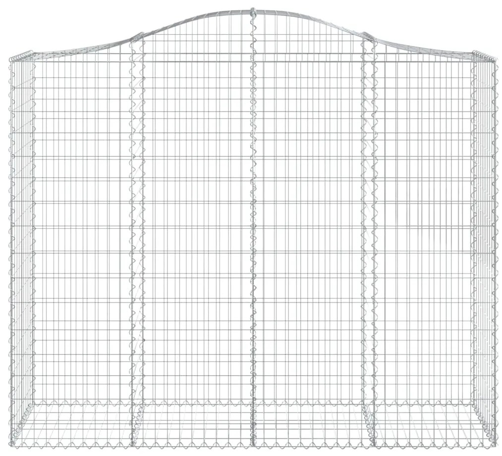 vidaXL Συρματοκιβώτια Τοξωτά 4 τεμ. 200x50x160/180 εκ. Γαλβαν. Ατσάλι