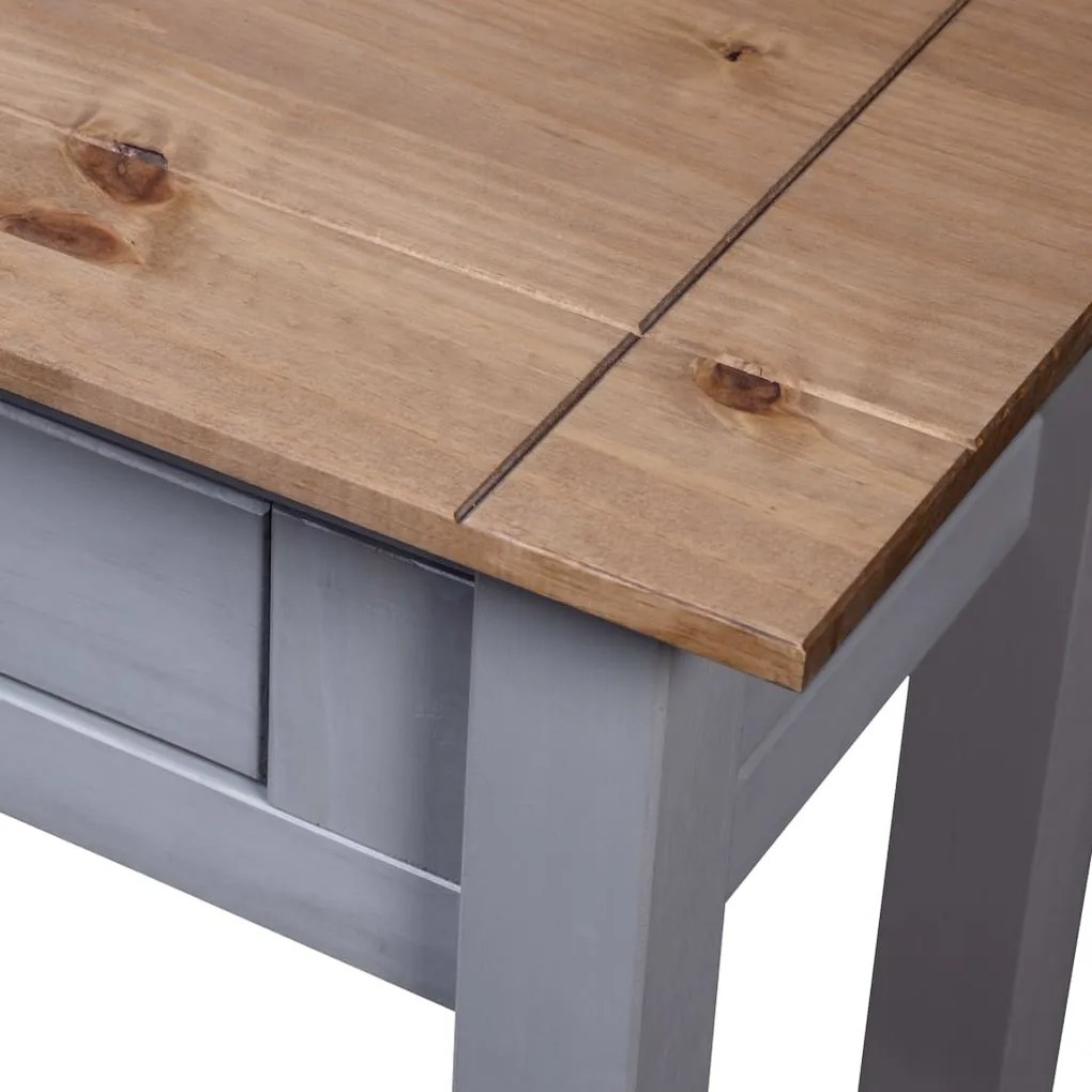 vidaXL Κονσόλα Τραπέζι Γκρι 110x40x72εκ Μασίφ ξύλο πεύκου Σειρά Panama