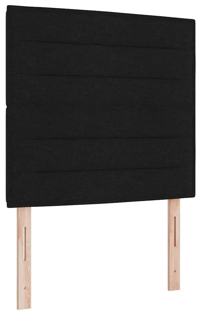 vidaXL Κρεβάτι με ελατήρια με στρώμα Μαύρο 100 x 200 cm ύφασμα