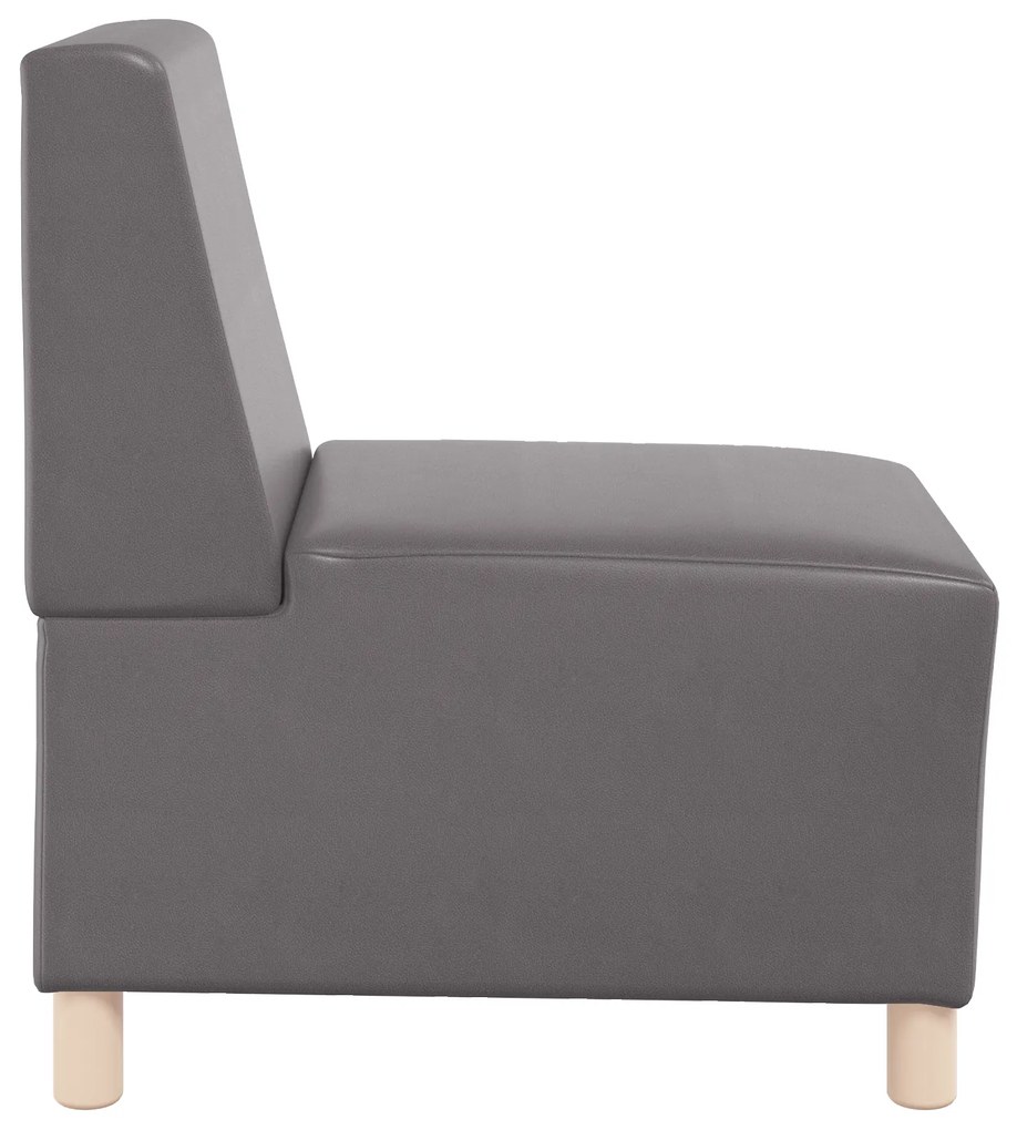 vidaXL Καναπέδες 3 pcs Γκρι 55 x 74 x 82 εκ. Τεχνητό δέρμα