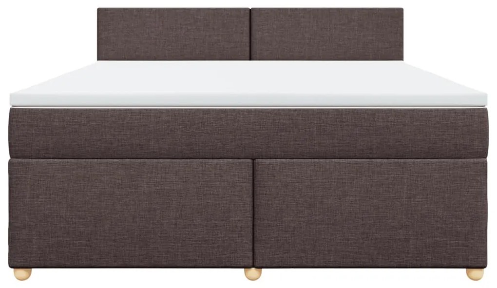 ΚΡΕΒΑΤΙ BOXSPRING ΜΕ ΣΤΡΩΜΑ ΣΚΟΥΡΟ ΚΑΦΕ 180X200 ΕΚ ΥΦΑΣΜΑΤΙΝΟ 3286755