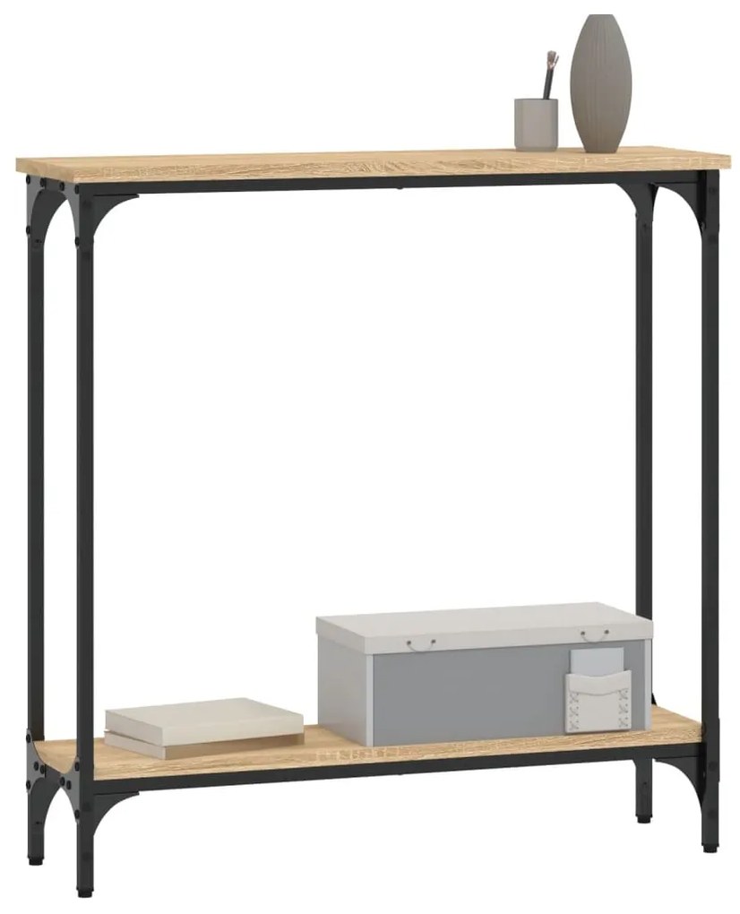 vidaXL Κονσόλα Τραπεζιού Sonoma Δρυς 75 x 22,5 x 75 εκ. από Τεχνητό Ξύλο