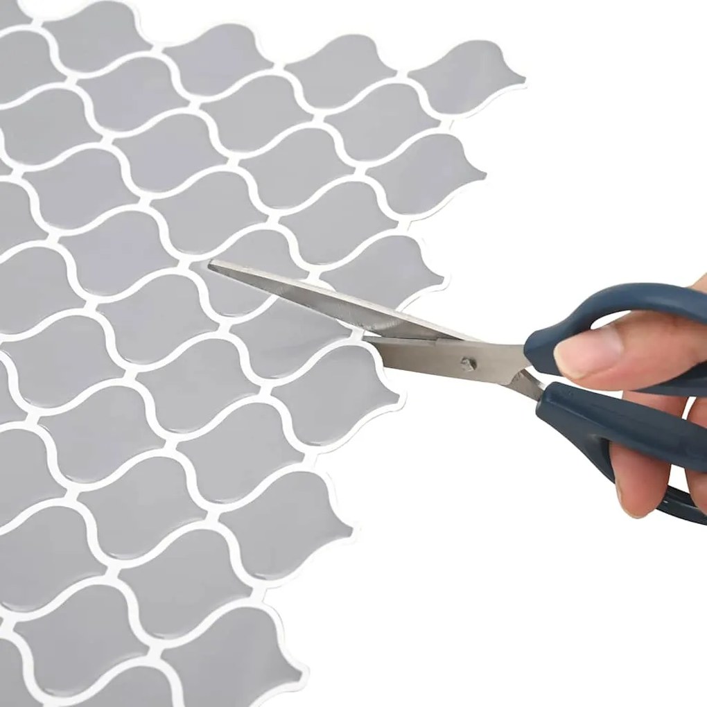 vidaXL Tile Λαμπτήρα 10 pcs Γκρι 27 x 27 εκ. Πολυουρεθάνη και PET