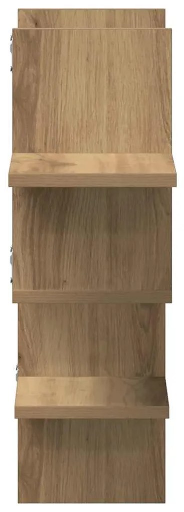 vidaXL Ραφιέρα Τοίχου Αρτισιανή Δρυς 124,5x18x60,5 εκ. Επεξ. Ξύλο