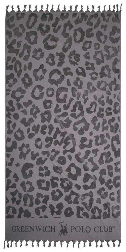 Πετσέτα Θαλάσσης 3836 Grey Greenwich Polo Club Θαλάσσης 90x170cm 100% Cotton