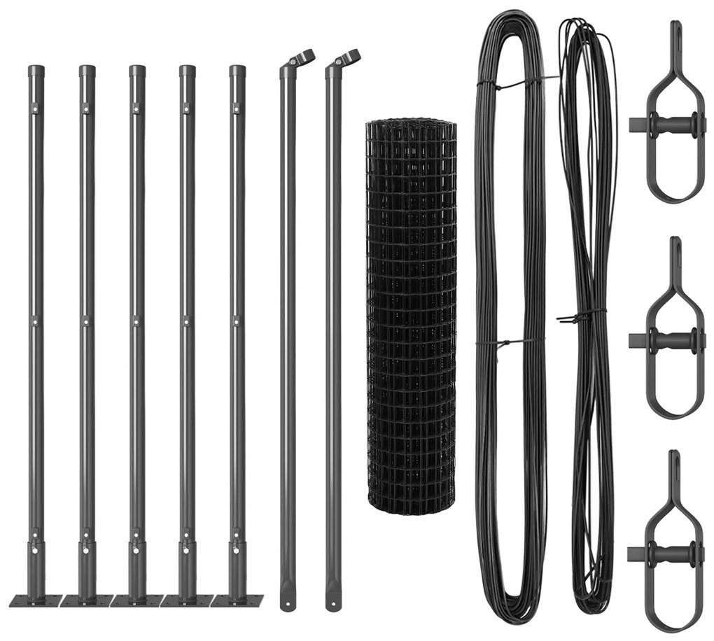 vidaXL Euro Fence με 7 Φλάντζες 0.4x10 μ Γαλβανισμένο Ατσάλι