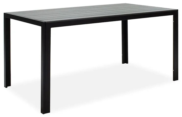 Τραπέζι Nares αλουμίνιο μαύρο-plywood ανθρακί 140x80x72.5εκ Υλικό: METAL - PLYWOOD 152-000003