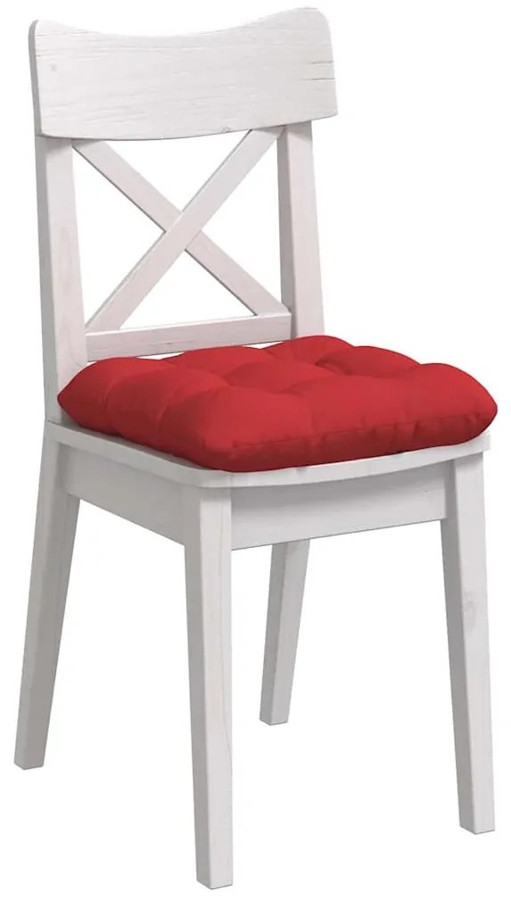 vidaXL Μαξιλάρια καθισμάτων 4 pcs Κόκκινο 40 x 40 x 12 εκ. ύφασμα