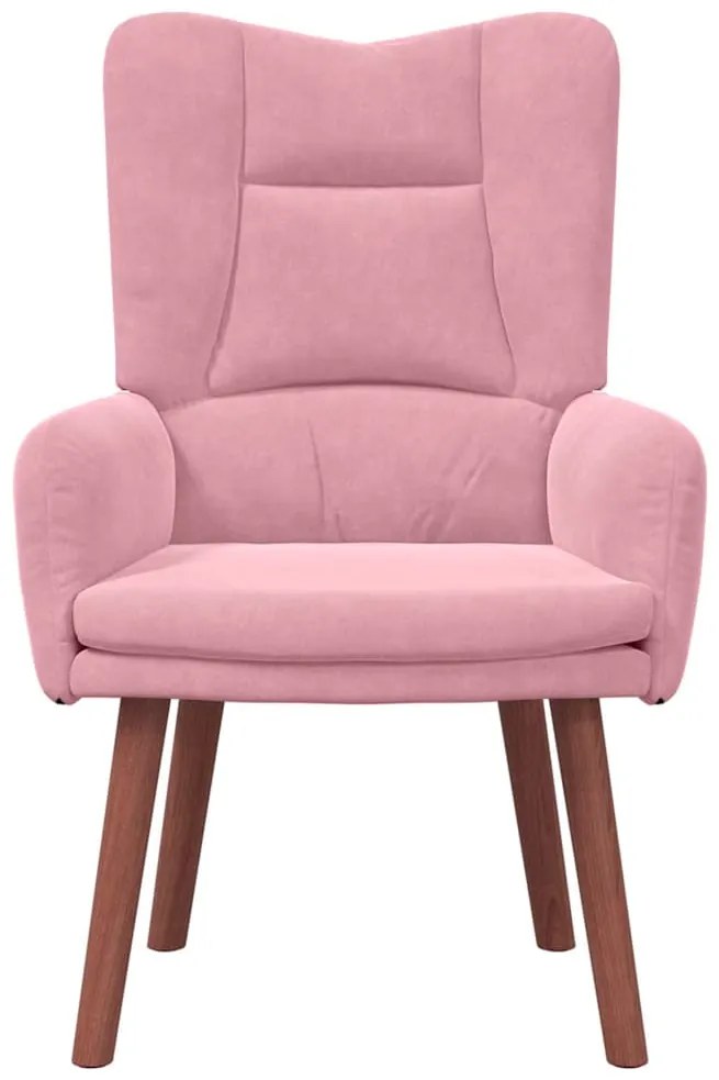 vidaXL Πολυθρόνα Ροζ 63 x 67 x 94 εκ. Βελούδο