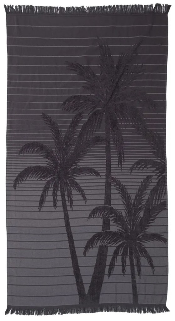 Πετσέτα Θαλάσσης - Παρεό (90x170) Anna Riska Miami Dark Grey