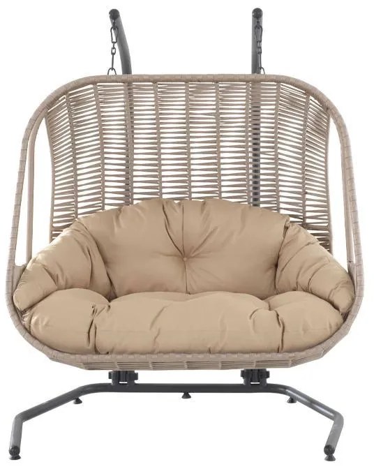 Κούνια κήπου Tarun rope Fylliana Cappuccino Διπλή 177x140x200 εκ. 177x140x200 εκ.