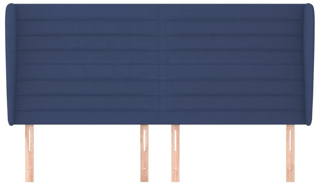 vidaXL Κεφαλάρι με Πτερύγια Μπλε 163x23x118/128 εκ. Υφασμάτινο