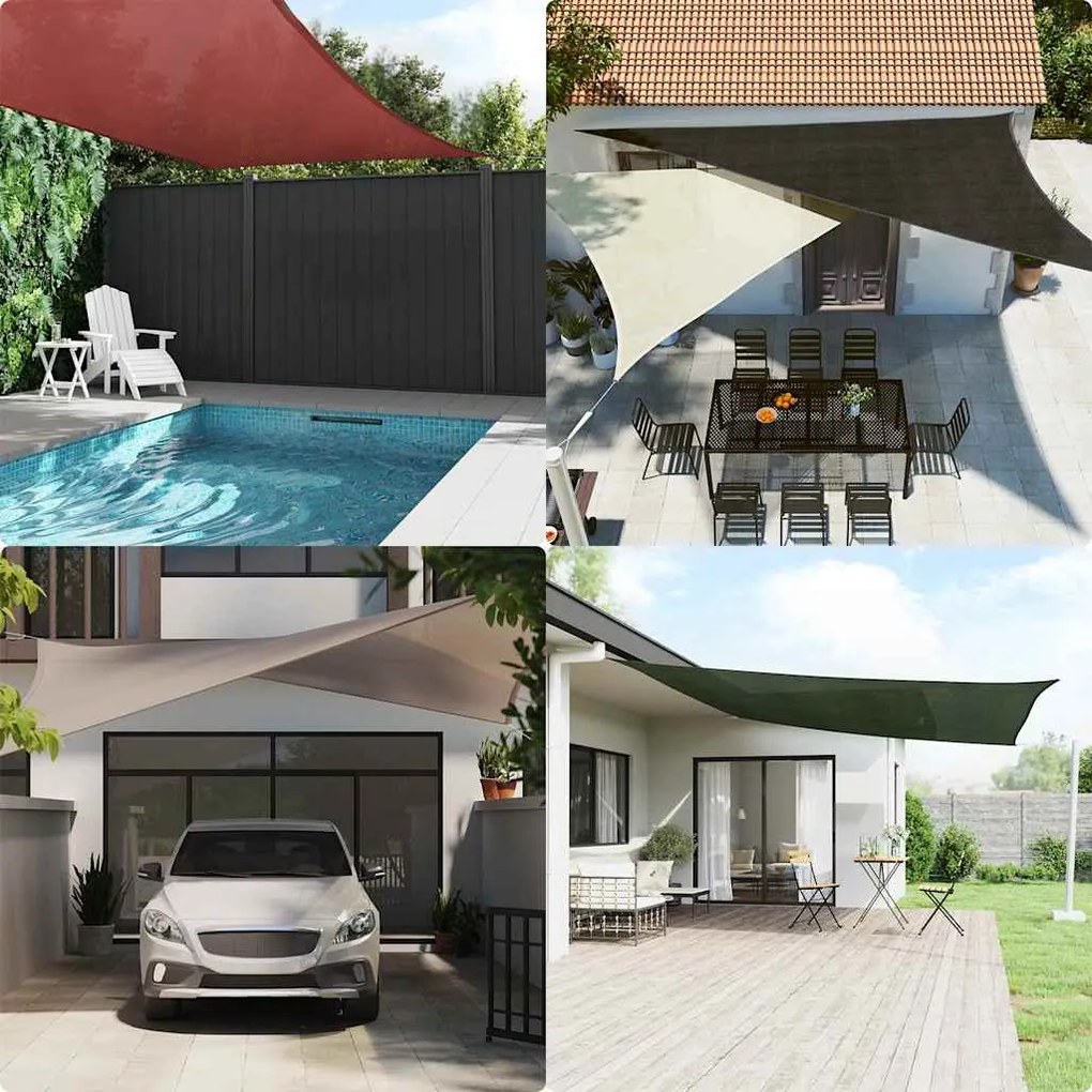 vidaXL Πανί Σκίασης Taupe 3 x 4 x 4 μ. από HDPE 160 γρ./μ²