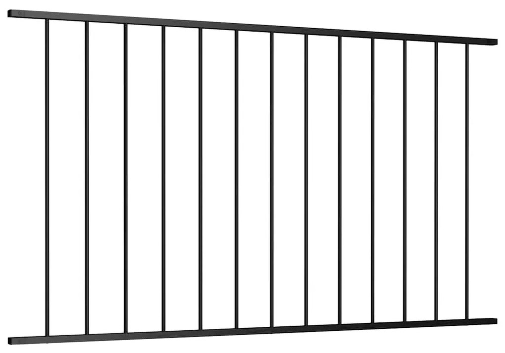 vidaXL Πάνελ Περίφραξης από Ατσάλι με Ηλεκτροστατική Βαφή Πυρίτιδας 1,63x1,25 μ. Μαύρο