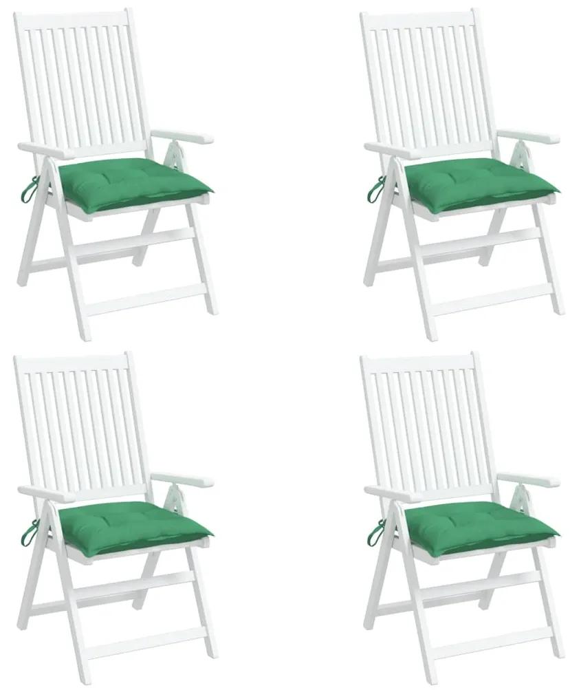 vidaXL Μαξιλάρια Καρέκλας 4 τεμ. Πράσινα 50 x 50 x 7 εκ. Υφασμάτινα