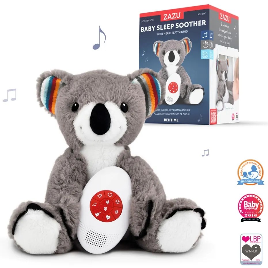 COCO Κοάλα Νανουρίσματος με Χτύπους Καρδιάς και Λευκούς Ήχους ZAZU