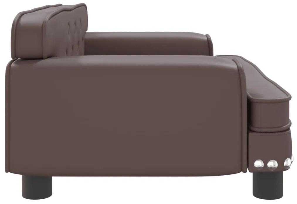 vidaXL Καναπές Παιδικός Καφέ 70 x 45 x 30 εκ. από Συνθετικό Δέρμα