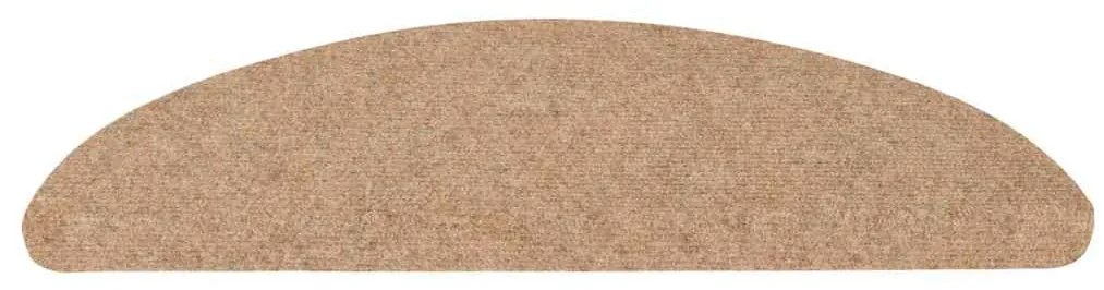 vidaXL Πατάκια Σκάλας Αυτοκόλλητα 10 τεμ. Μπεζ 56 x 17 x 3 εκ.