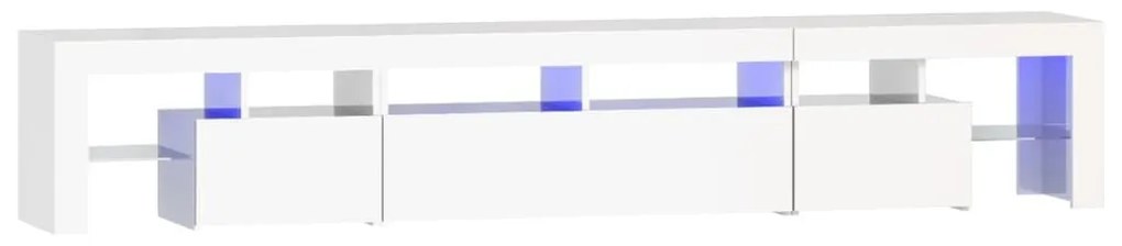 Έπιπλο Τηλεόρασης με LED Γυαλιστερό Λευκό 230x36,5x40 εκ. - Λευκό