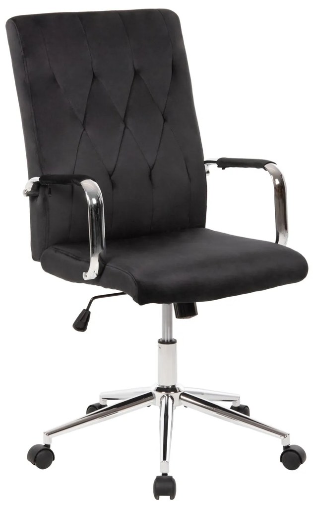 ΚΑΡΕΚΛΑ ΓΡΑΦΕΙΟΥ JOSEF HM1181.04 ΜΑΥΡΟ ΒΕΛΟΥΔΟ-INOX ΒΑΣΗ 58x61x105-113Yεκ.