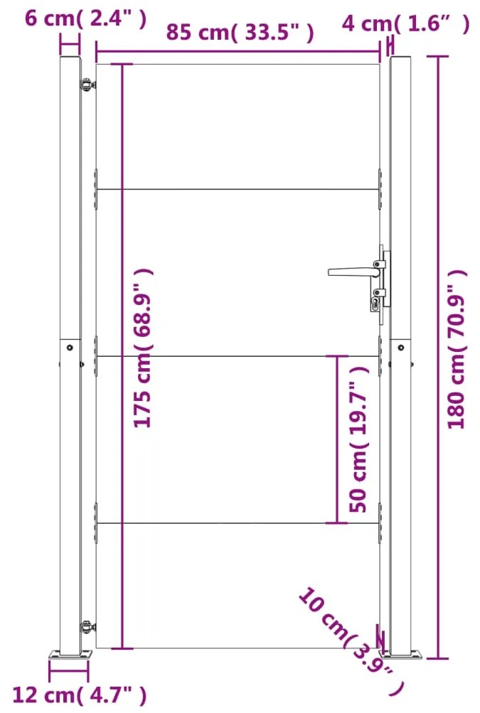 ΠΥΛΗ ΚΗΠΟΥ 105 X 180 ΕΚ. ΑΠΟ ΑΤΣΑΛΙ CORTEN 153266