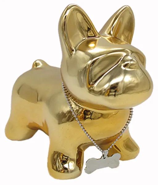 Διακοσμητικό Σκυλάκι Κεραμικό Χρυσό Art Et Lumiere 18x11x20εκ. 10504